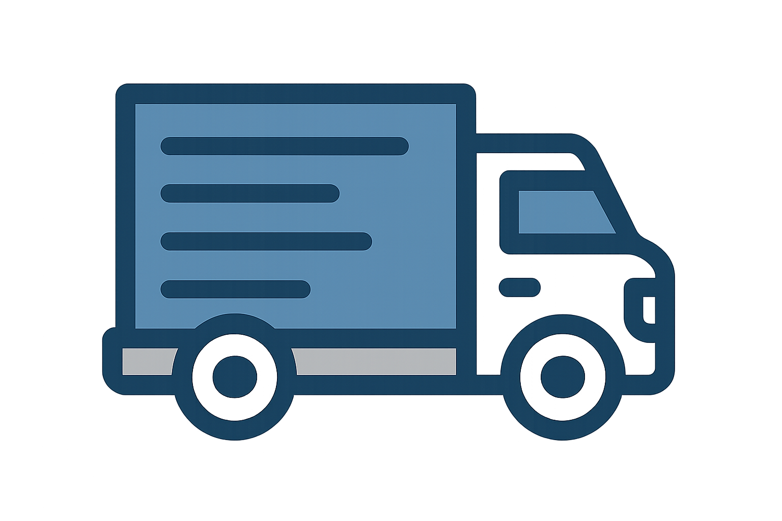 icone de um camião tipo shiping